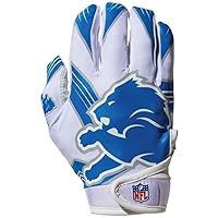 Youth NFL Football Receiver Gloves - Kids Football Gloves Pair - NFL Team Logos and Silicone Palm - All Youth Sizes - Great Game Gear + Football Costume Accessory