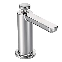 Moen S3947C Modern Deck Mounted Kitchen Soap Dispenser with Above the Sink Refillable Bottle, Chrome