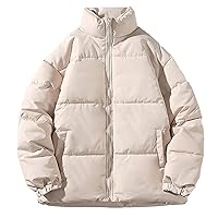 Winter Jackets For Men Puffer Jacket Stand Collar Drop Shoulder Jacket Quilted Coats Thick Warm Winter Coat Outwear