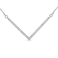 0.14 Carat Genuine White Diamond .925 Sterling Silver Pendant