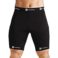 Athletic Compression Shorts, Black, Large