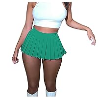 Women Mini Skirts Sexy Pleated Skirts Y2k School Skirts A Line Skater Skirts Girl Party Skirts Night Club Skirts
