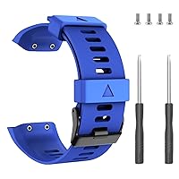 Silicone Smart Watch Straps Wriststrap Bracelet for Garmin Forerunner 35 Watchbands Replacement Wristband Correa (Color : Sapphire, Size : Forerunner 35)