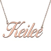 Custom Letter Name Necklace Dainty Pendant Jewelry in Gold Silver