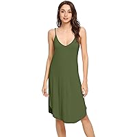 WiWi Slip Dress for Women Plus Size Chemise Nightgown Full Spaghetti Strap Dresses-Viscose made from Bamboo S-4X