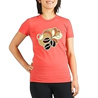 Org Women's Fitted T-Shirt Dk Coffee Bean Floral