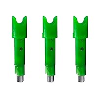 TenPoint Alpha-Blaze Lighted Crossbow Nock, Green - Pack of 3 - Fits All Wicked Ridge Arrows with HP Aluminum Bushing
