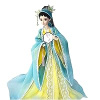 1/6 Ancient Costume Hanfu Dress Vinyl Doll 30 cm Oriental Mythology Fairy Figure Delicate Makeup BJD 20 Joint Dolls Pink Princess Toy Gift (Yellow)