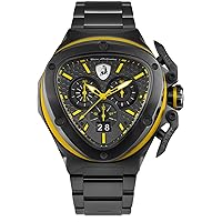 Spyder x Mens Analogue Quartz Watch with Stainless-Steel Bracelet T9XE-B, black, Modern