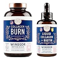 Thermogenic Multi Collagen Burn and Concentrated Liquid Collagen Enhanced Beauty and Health Support Bundle
