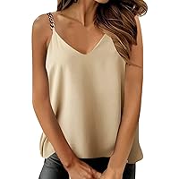 SNKSDGM Tank Top for Women Summer Loose Fit Trendy Crewneck Spaghetti Straps Beach Holiday Sleeveless Shirt Camisoles Tunic