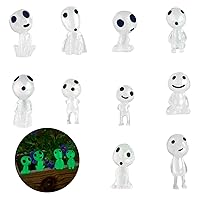 EEEKit Pack of 10 Tree Elves Doll, Luminous Garden Ghosts Miniature Figures, Halloween Decoration, Micro Landscape Ornament for the Garden, Potted Decoration