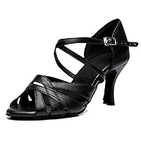 Dance Heels for Women Ankle Strap Fashion Latin Salsa Swing Shoes Evening Sandals X027