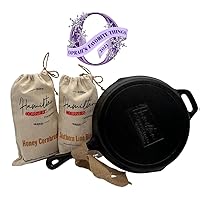 Cast Iron Skillet with Cornbread Mix & Biscuit Mix - Southern Cooking Bundle - 10 Inch Pre-Seasoned Frying Pan, Non-Stick