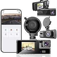 Dash Cam Front Inside, WiFi FHD 1080P HD Dash Camera for Cars, Car Camera with APP, WiFi Dash Cam with WDR Night Vision, 24 Hours Parking Record Dashcams, G-Sensor for Car Gifts