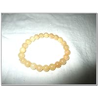 Crystal Beautiful Calcite Round Beads Stretch Bracelet Natural Genuine Feel Better Authentic Fashion