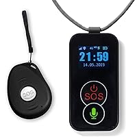 Empower Senior Safety with Our Elderly Cellular Medical Alert Device | SOS Button with Empower Senior Safety with Cellular Medical Alert Device & Wearable Panic Button Necklace Water Resistant,