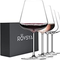 Red Wine Glasses Set of 4-28oz Large Wine Glasses Hand Blown Crystal-Clearer,Lighter for Wine Tasting, Gift Packaging for Valentine's Day, Anniversary, Father's Day, Birthday