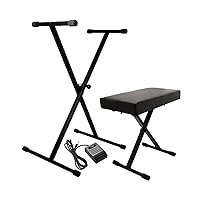On-Stage KPK6520 Keyboard Stand/Bench Pack with KSP20 Sustain Pedal