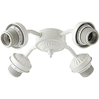Quorum 2444-808 Traditional LED Fan Light Kit from Fitters Studio White Collection in White Finish,