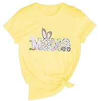 Easter Mama Shirt Bunny Mama Shirt for Women Easter T Shirt