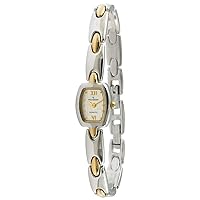 Peugeot Women's Silver and Gold Mini Watch with Link Bracelet; Ideal for Small Wrists