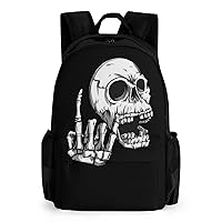 Rock 'N Roll Skull Laptop Backpack for Men Women Shoulder Bag Business Work Bag Travel Casual Daypacks