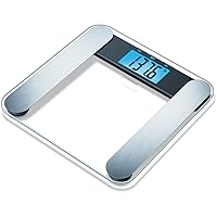 Body Fat Analyzer Scale Bmi, Multi-User & Recognition, Digital Weight Scale, XL LCD Illuminated Display, ABF220, Silver