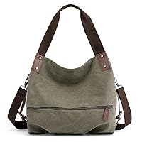 Womens Tote Handbag Satchel Hobo Shoulder Bag Casual Canvas Crossbody Bag Shopping Travel Purse