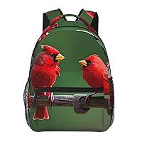 Red birds print Lightweight Bookbag Casual Laptop Backpack for Men Women College backpack