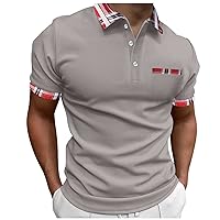 Big and Tall Polo Shirts for Men 2024 Performance Patriotic Shirt Funny Shirt Polo Shirts for Men Slim Fit Tee Golf