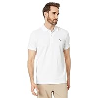 U.S. POLO ASSN. Men's Slim Fit Solid Pique Polo Shirt, White Large