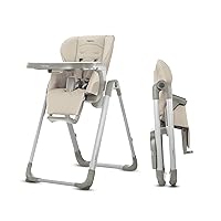 Inglesina My time Highchair, Butter - High Chair for Babies & Toddlers 0-36 Months - Collapsible, Compact Design - Tool-Free Assembly - BPA Free