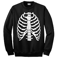 Threadrock Skeleton Rib Cage Halloween Costume Unisex Sweatshirt