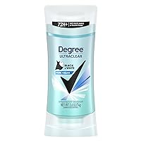 Degree UltraClear Black+White Pure Clean Antiperspirant Deodorant Stick, 2.6 oz (Pack of 12)