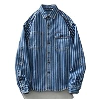 Retro Casual Denim Shirt Coat Oversized Clothing