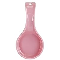 Reston Lloyd Rest Plastic Counter Stove Top Utensil Holder for Spoons, Ladle, Tong, Space-Saving Hanging Hole on Handle, Pink