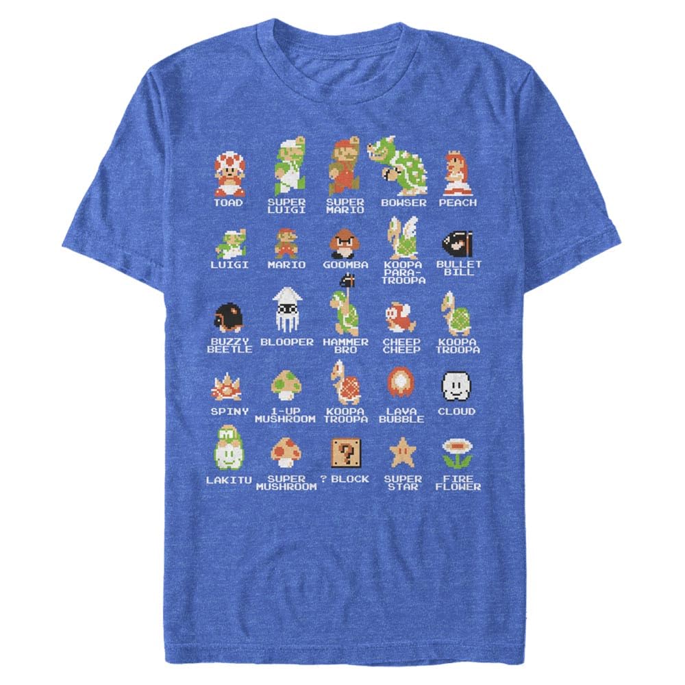 Nintendo Men's Pixel Cast T-Shirt