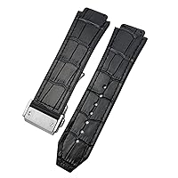 20mm 22mm Cowhide Rubber Watchband 25mm * 19mm Fit for Hublot Watch Strap Calfskin Silicone Bracelets Sport (Color : 13, Size : 20mm)