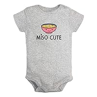 Miso Cute Funny Rompers Newborn Baby Bodysuits Infant Jumpsuits Novelty Outfits Clothes