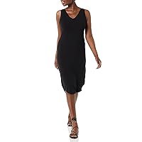 Amazon Essentials Women's Jersey Regular-Fit Sleeveless v-Neck Midi Dress (Previously Daily Ritual)