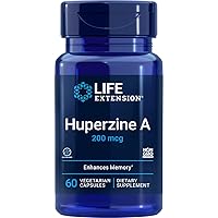 Huperzine A 200 mcg – Promotes Memory Health – Gluten-Free – Non-GMO – Vegetarian – 60 Vegetarian Capsules
