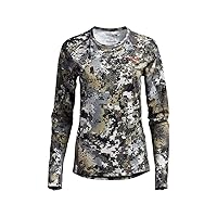 SITKA Gear Women's Hunting Core Lightweight Camo Crew Long Sleeve Shirt