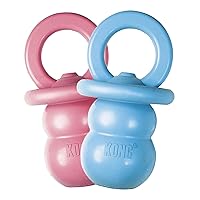 KONG Puppy Binkie - Medium Dog Toy - Soft Teething Rubber - Treat Dispensing Dog Toy - Stuffable Dog Toy for Chewing & Playing - Dog Toy to Support Sore Gums & Teeth - Blue - Medium Puppies