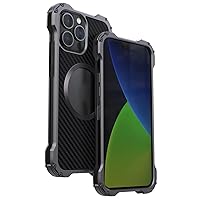 Shockproof Case for iPhone 15 Pro Max/15 Pro/15 Plus/15, Carbon Fiber Frosted Case with Screen Camera Protection Anti-Fingerprint Cover,Grey,15 Plus 6.7''