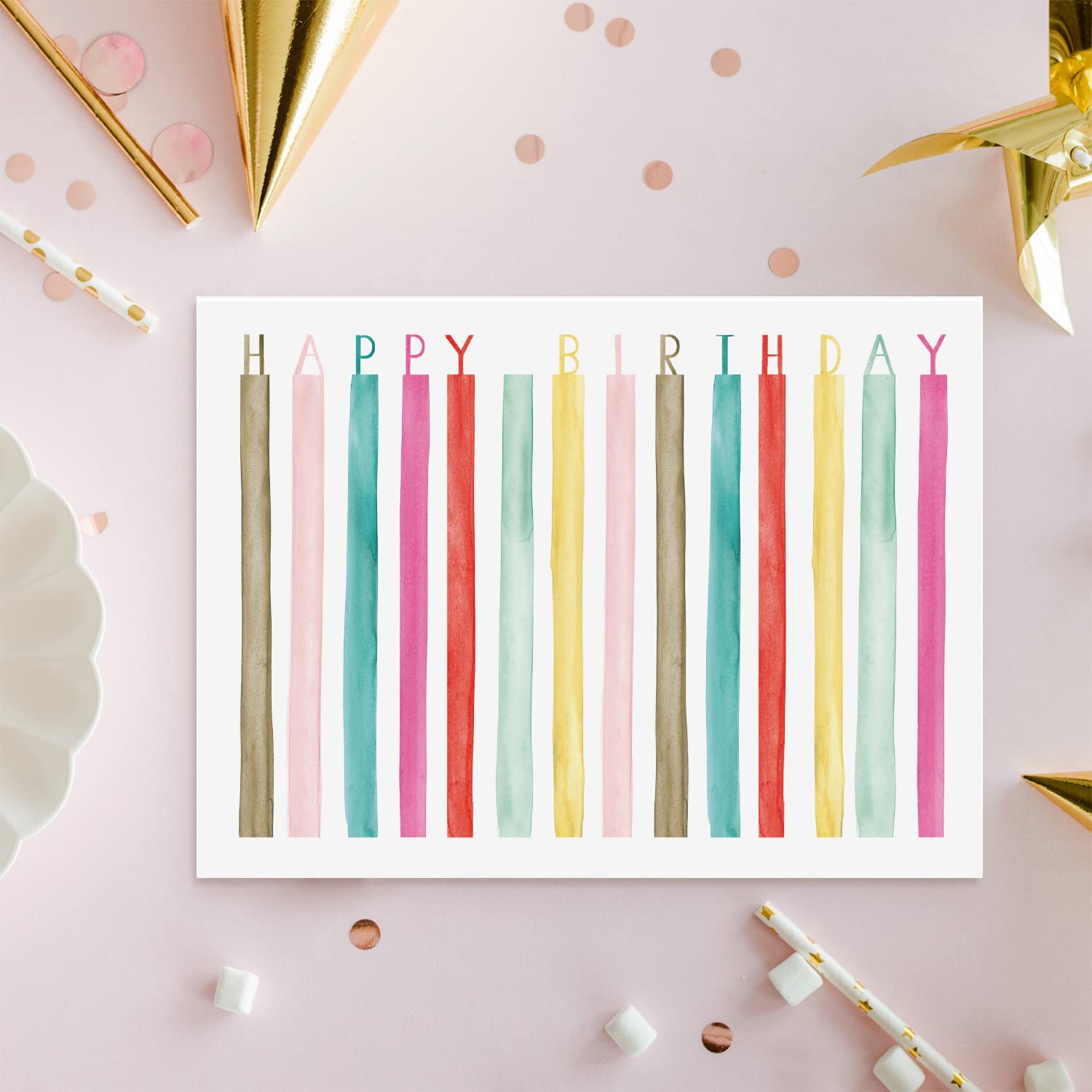 Sweetzer & Orange Watercolor Bulk Birthday Cards Assortment – 48pc Bulk Happy Birthday Card with Envelopes Box Set – Assorted Blank Birthday Cards for Women, Men, and Kids in a Boxed Card Pack
