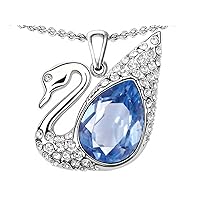 Sterling Silver Love Swan Pendant Necklace