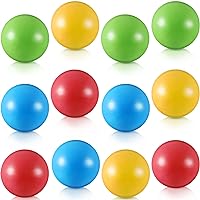 Multi-Colored Replacement Toy Balls Crush Proof Bulldozer Balls Soft Plastic Air-Filled Ocean Balls for 1.75 Inch Balls Toys for Aged 3+ (12 Pieces)