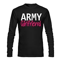 Army Girlfriend Design Women's Long Sleeve Cotton Crewneck T-Shirt Black