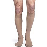 Women’s Essential Cotton 230 Closed Toe Calf-High Socks 30-40mmHg - Light Beige - Small Short